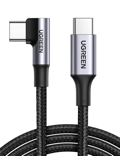 Ugreen Cable Usb C A Usb C 100w Cable Tipo C Carga Rápida 20v 5a Cable Usb C Acodado