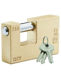 Cadenas City 750 Iséo rectangulaire varié laiton 3 clés Sommabere