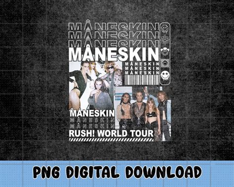 Maneskin Retro Png Rock Band Png Vintage Maneskin Rush Etsy