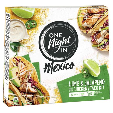 One Night In Mexico Lime Jalapeno Chicken Taco Kit G Woolworths