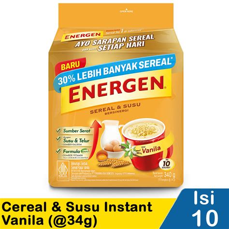 Energen Cereal Susu Instant Vanila 10X29g KlikIndomaret