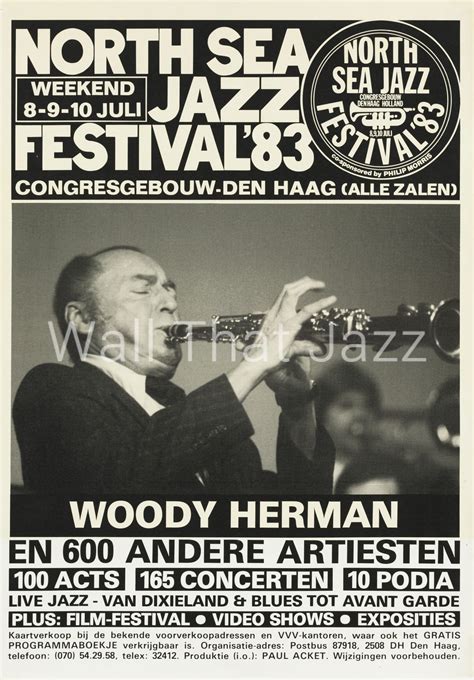 North Sea Jazz Artist Poster Woody Herman Wall That Jazz