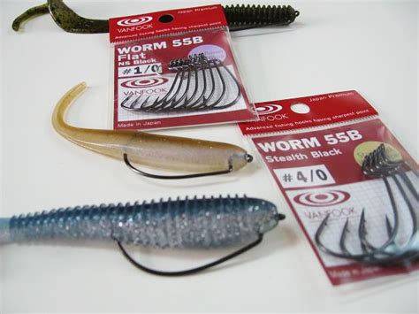 Esell Ro Carlige Offset Vanfook Worm B Flat Offset Hooks