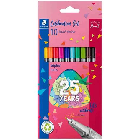 STAEDTLER Fineliner Triplus Set Anniversaire 8 2 Stylo Feutre LDLC