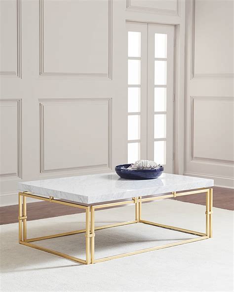 John-Richard Collection Calabria Marble-Top Coffee Table | Horchow