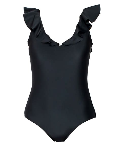 black ruffles one piece swimsuit *pre-order* – STYLEGAL