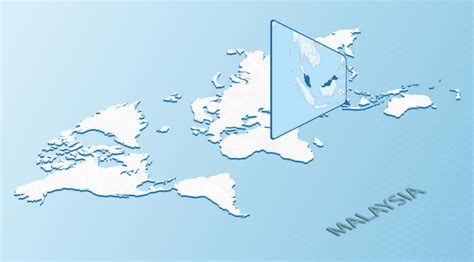 Mapa Mundial En Estilo Isom Trico Con Mapa Detallado De Malasia Mapa