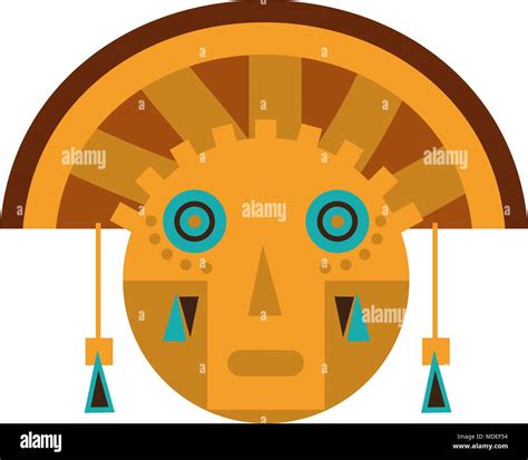 aztec indigenous sculpture traditional symbol Stock Vector Image & Art ...