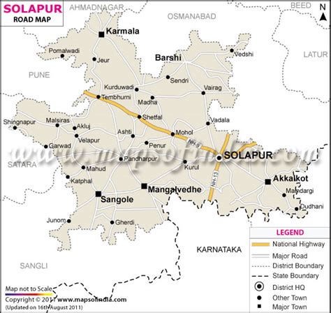 Solapur Road Map