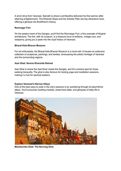 Varanasi Sightseeing Places Exploring The Spiritual Heart Of India