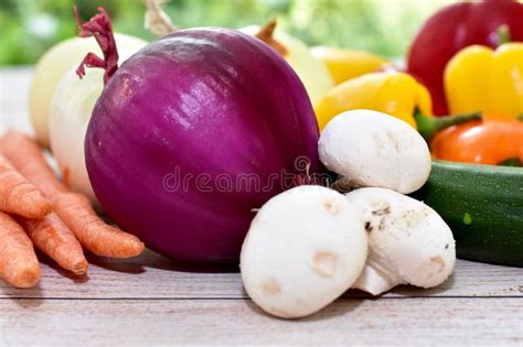 Fresh Organic Seasonal Harvested Vegetables Washed And Cleaned For