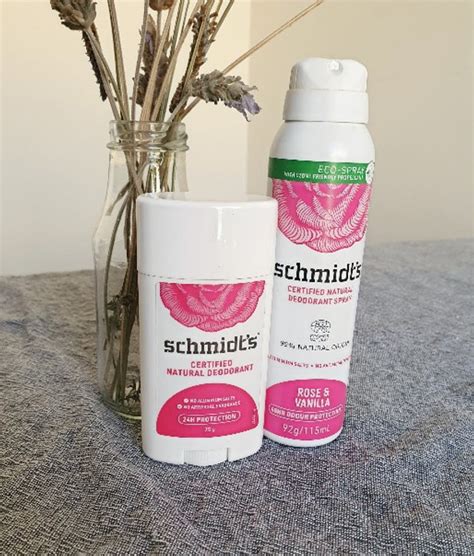 Schmidt S Natural Deodorant Review Rose Vanilla Stick And Spray