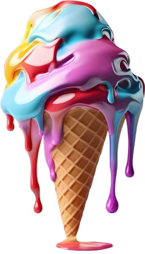 Picture Of Delicious Looking Melted Ice Cream Ai Generated 43273548 Png