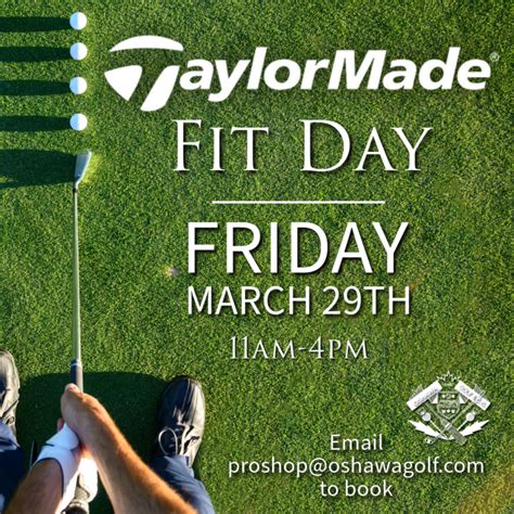 Taylormade Golf Fitting Day Oshawa Golf And Curling Club