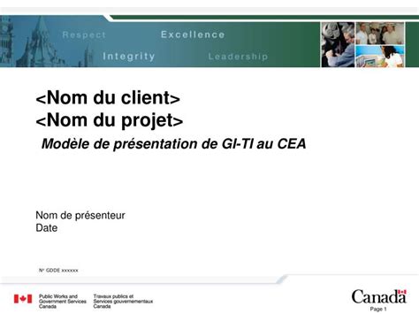 Ppt Mod Le De Pr Sentation De Gi Ti Au Cea Powerpoint Presentation