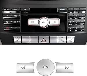 Jaronx Compatible With Mercedes Benz Radio Button Cover Stickers X204