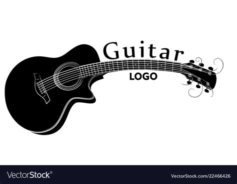 Guitar logo Royalty Free Vector Image - VectorStock