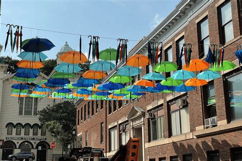 Umbrella Art Installation Debuts In Downtown Bangor