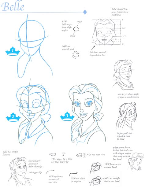 Disney - Belle (head construction) | Disney concept art, Disney ...