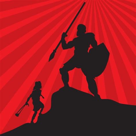 David And Goliath Royalty Free Vector Image Vectorstock