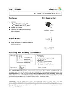 N Channel Enhancement Mode Mosfet N Channel Enhancement Mode Mosfet