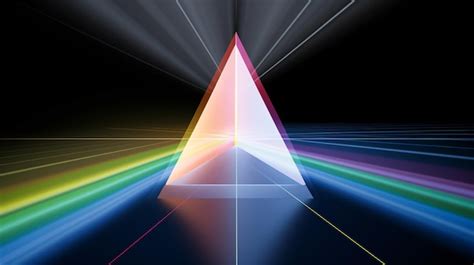 Premium Ai Image Science Of Optics Where White Light Passes Through A Prism Creating A