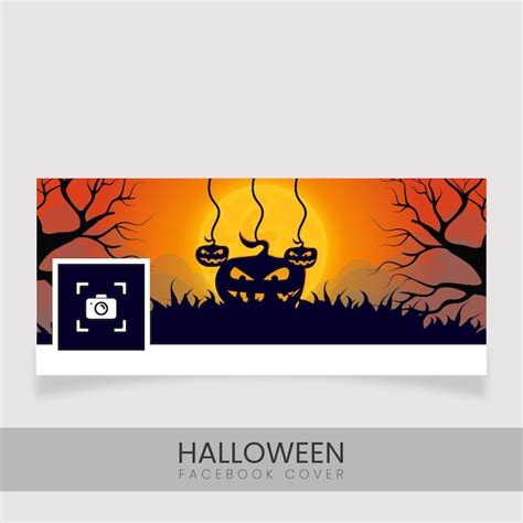 Premium Vector | Halloween facebook cover design with pumpkin