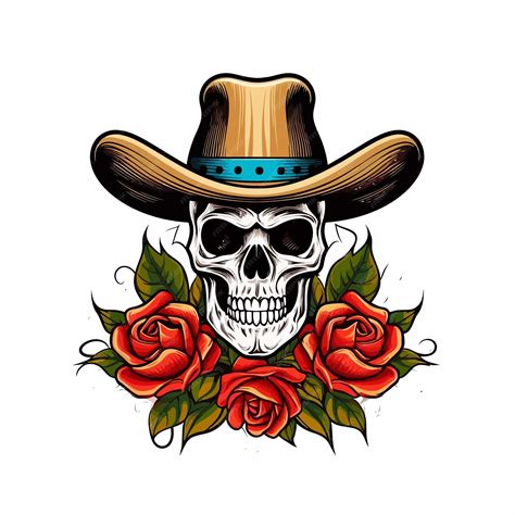 Premium Vector Vector Illustration Design Of A Skull Decorated With Roses