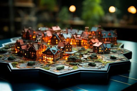 Premium AI Image | miniature city with miniature houses