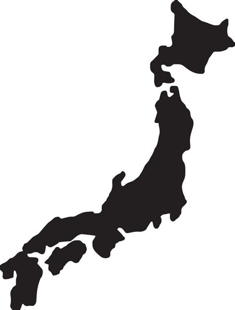 Japan Map Silhouette Vector Illustration Sketch 3127394 Vector Art At