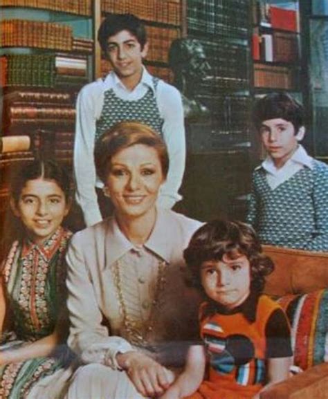 H I M Shahbanou Farah Diba Pahlavi The Queen Of Iran With Her Four