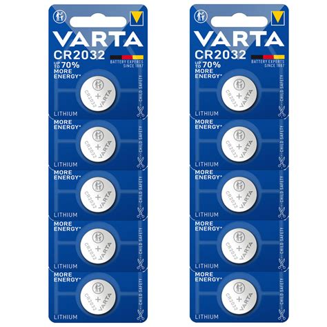 Varta Electronics CR2032 Lithium Knopfzelle 10er Pack Online Batterien