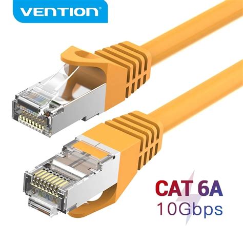 Vention Cabo Ethernet Cat6a Cabo De Rede Lan De 10 Gb Alta Velocidade