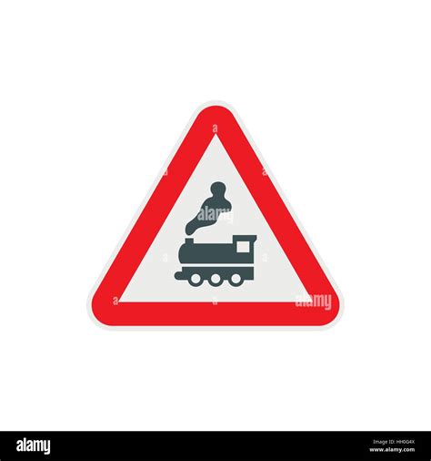 Railway Crossing Ahead Sign Cut Out Stock Images And Pictures Alamy