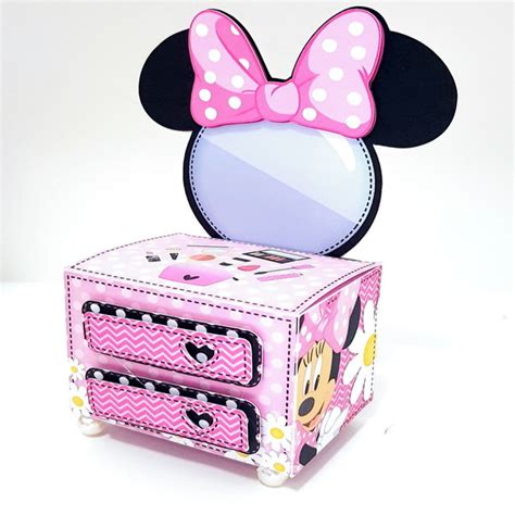 Kit 50 Caixinhas Personalizadas Minnie Rosa Elo7