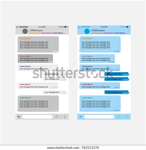 Social Network Messenger Concept Frame Vector Stock Vector Royalty