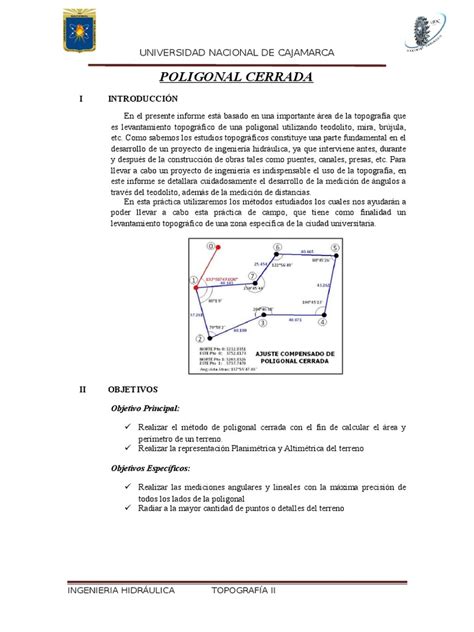 Topografia 2 Informe De Poligonal Cerrada 2 Acimut Topografía