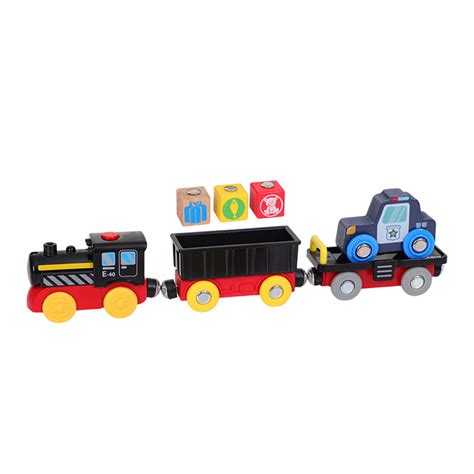 EUBUY Electric Railway Train Battery Powered Train Toy Fire Alarm Fire ...