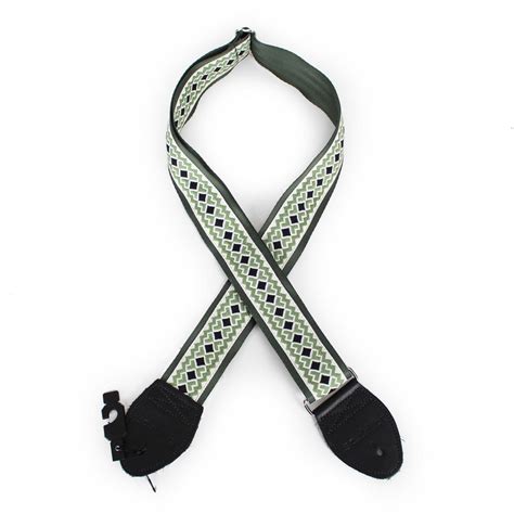 Souldier Diamond 2 Guitar Strap In Forest Green With Black Ends