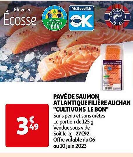 Promo Pav De Saumon Atlantique Fili Re Auchan Cultivons Le Bon Chez