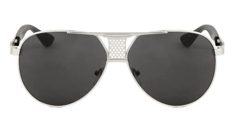 Khan Aviator Sunglasses With Grille Mass Vision