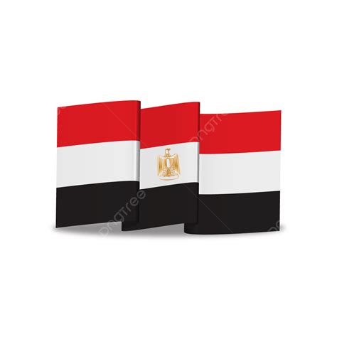 Gambar Egyptian National Flag With Shadow Effect Bendera Nasional