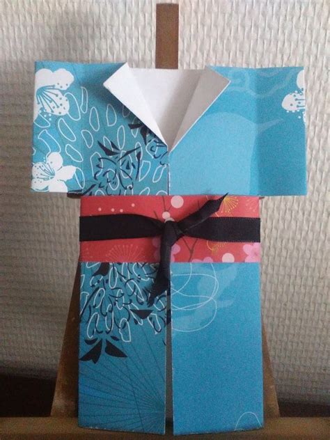 Carte kimono pour la fête des pères Envie de scrapbooking Bricolage