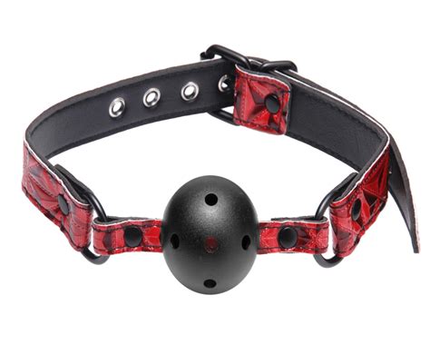 Crimson Tied Breathable Ball Gag - Elegant Lust
