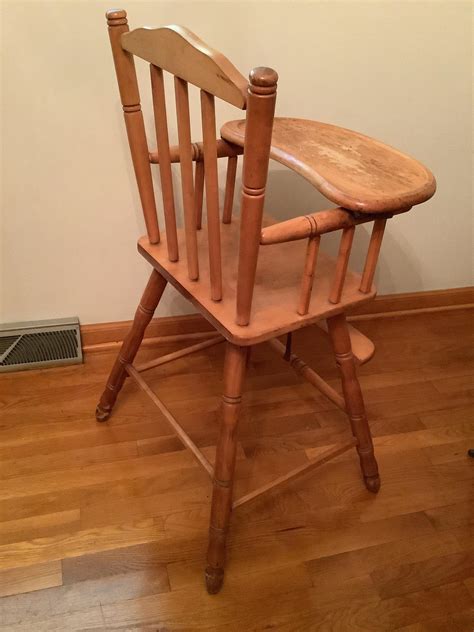 Lot Vintage Wooden High Chair