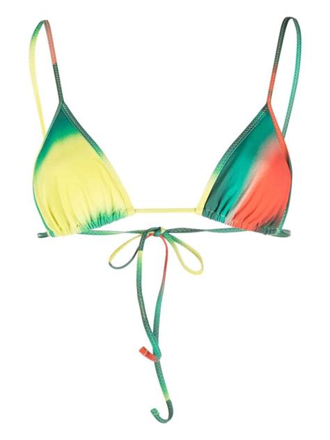 Gimaguas Reggae Triangle Bikini Top Green Editorialist