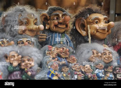 Troll Puppets Souvenir Shop Stockholm Sweden Stock Photo Alamy