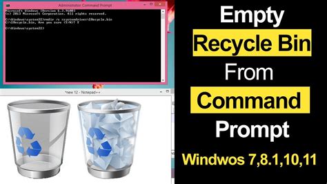 How To Empty Recycle Bin From Command Prompt In Windows 7 81 10 11