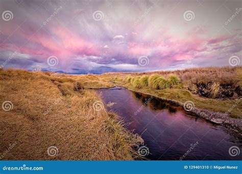 Loa River To the Dusk in Atacama Desert Stock Photo - Image of ...