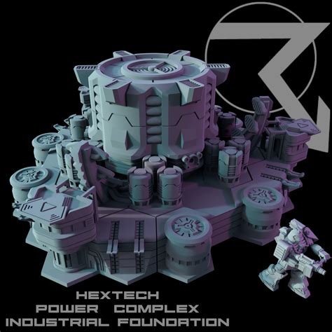 3d File Hextech Power Complex Core Bundle Battletech Compatible